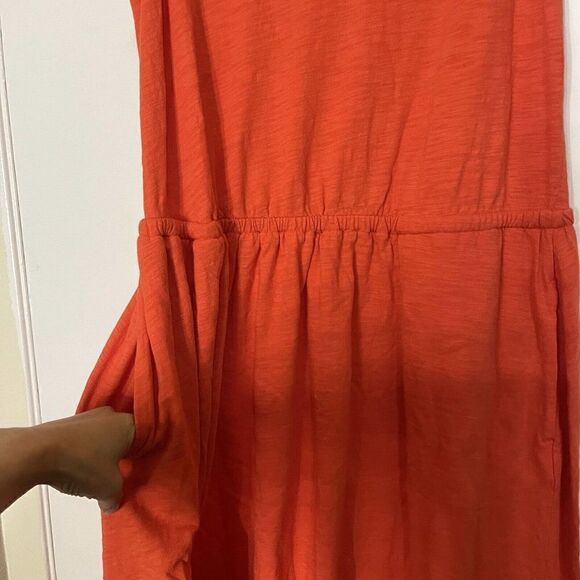 Jason Wu Regular Knit Midi Dress with Eyelet Detail sleeveless cotton size large - Picture 9 of 10